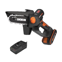 WORX WG325E Nitro Profesionální mini bezdrátová řetězová pila 20 V - Jednoruční větevní pila - Silný bezkartáčový motor - 12 cm 